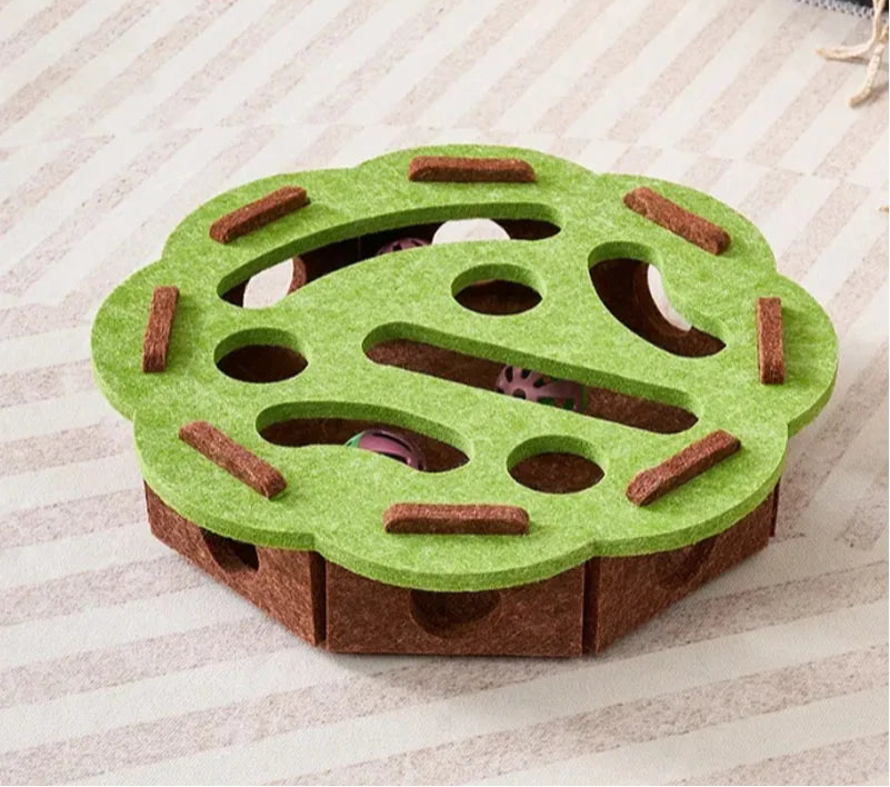 Amor Interactive Cat Toy – Scratcher, Playhouse & Ball Launcher