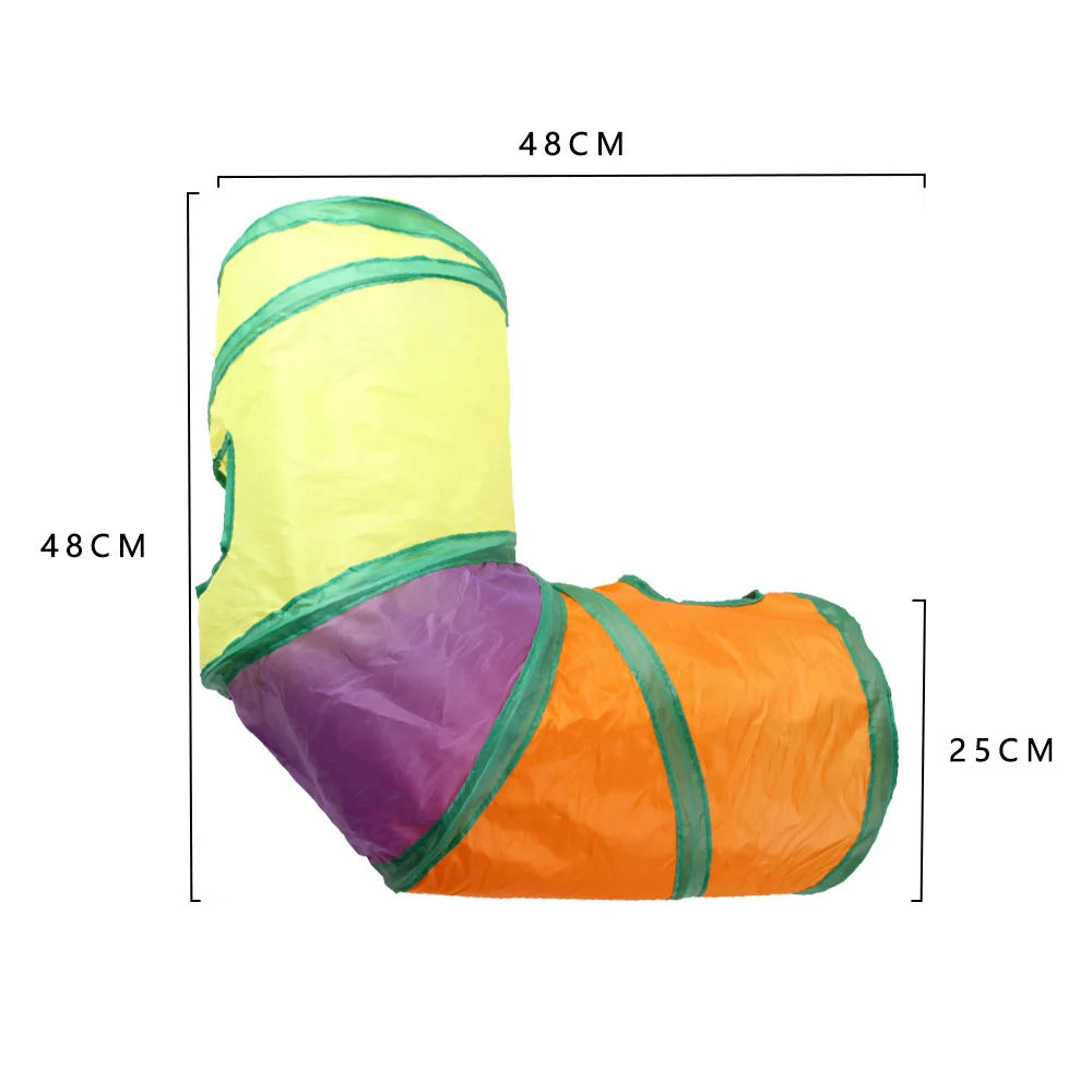 Foldable Cat Tunnel Toy – Interactive Play Tube for Indoor Pets