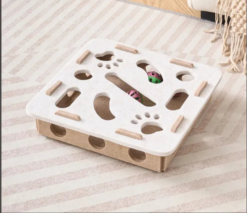 Amor Interactive Cat Toy – Scratcher, Playhouse & Ball Launcher
