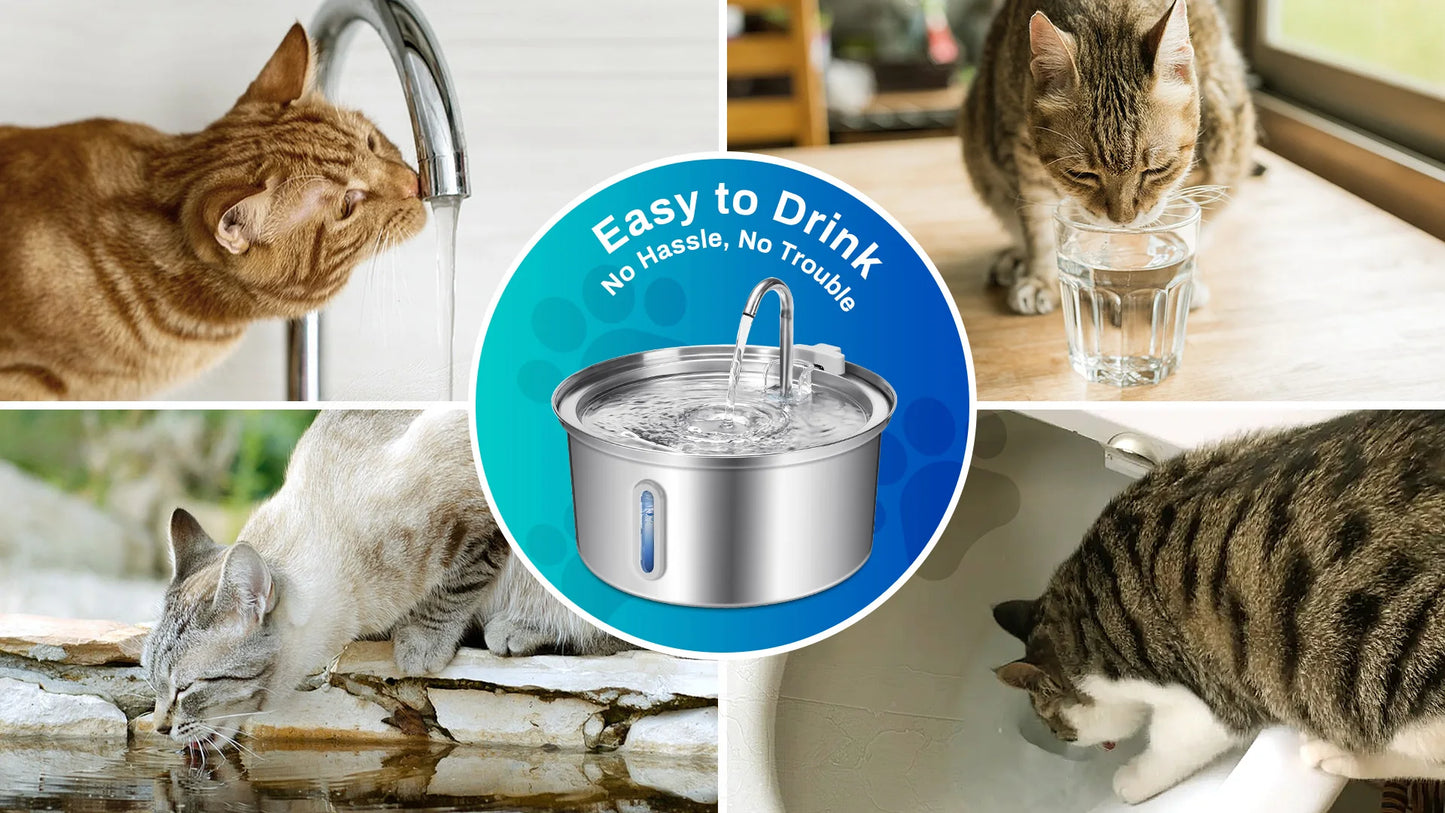 Stainless Steel Cat Fountain 3.2L
