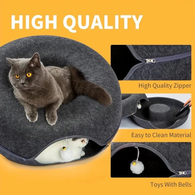 Where cozy meets sytle - Donut tunel for your cat