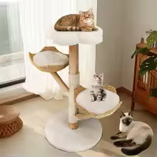 Luxury Cat Tree in Natural Willow Wood: Cat tower