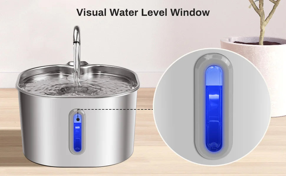 Stainless Steel Cat Fountain 2.2L