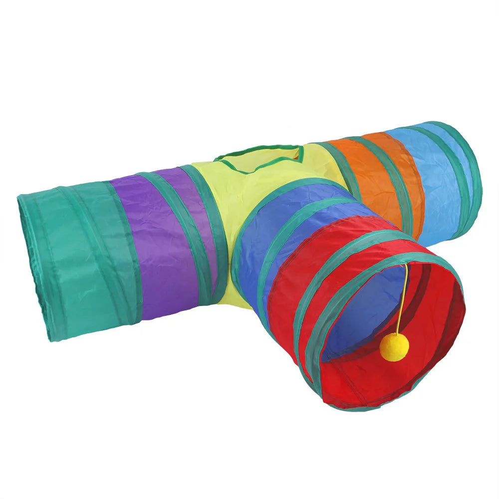Foldable Cat Tunnel Toy – Interactive Play Tube for Indoor Pets