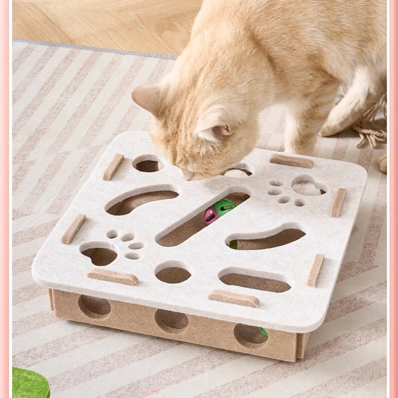 Amor Interactive Cat Toy – Scratcher, Playhouse & Ball Launcher