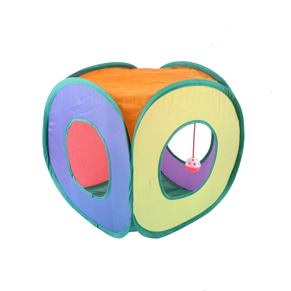 Foldable Cat Tunnel Toy – Interactive Play Tube for Indoor Pets