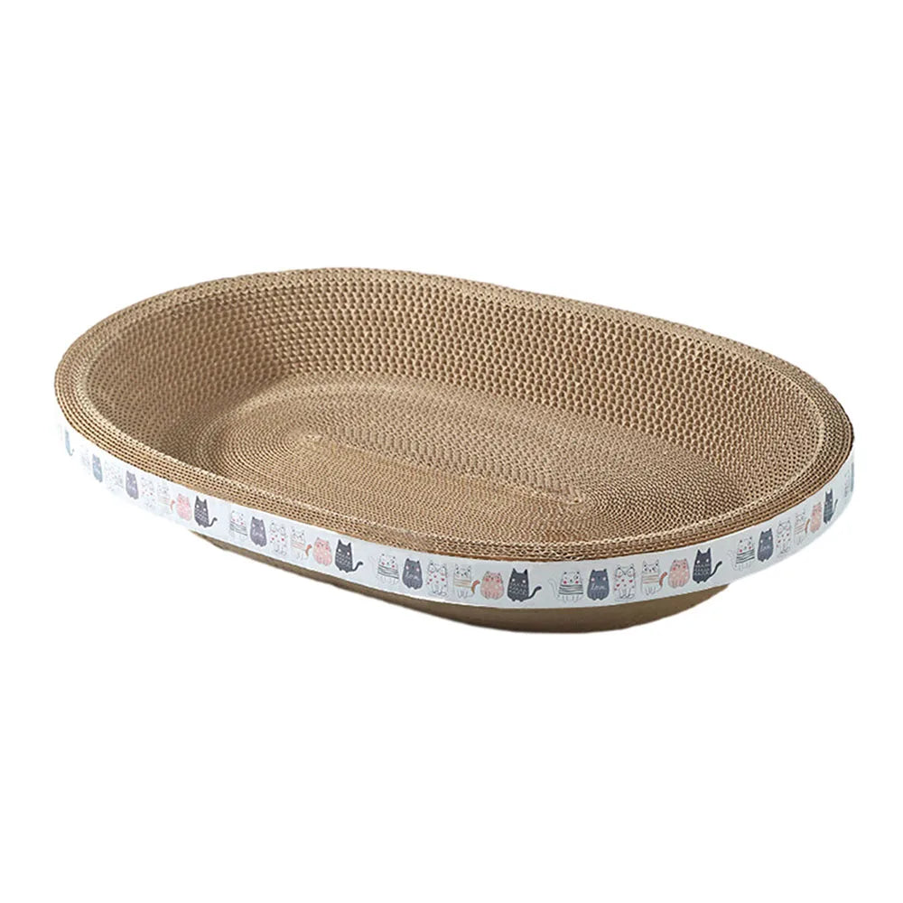 Large Cat Scratcher Lounge – Durable Corrugated Cardboard Bed
