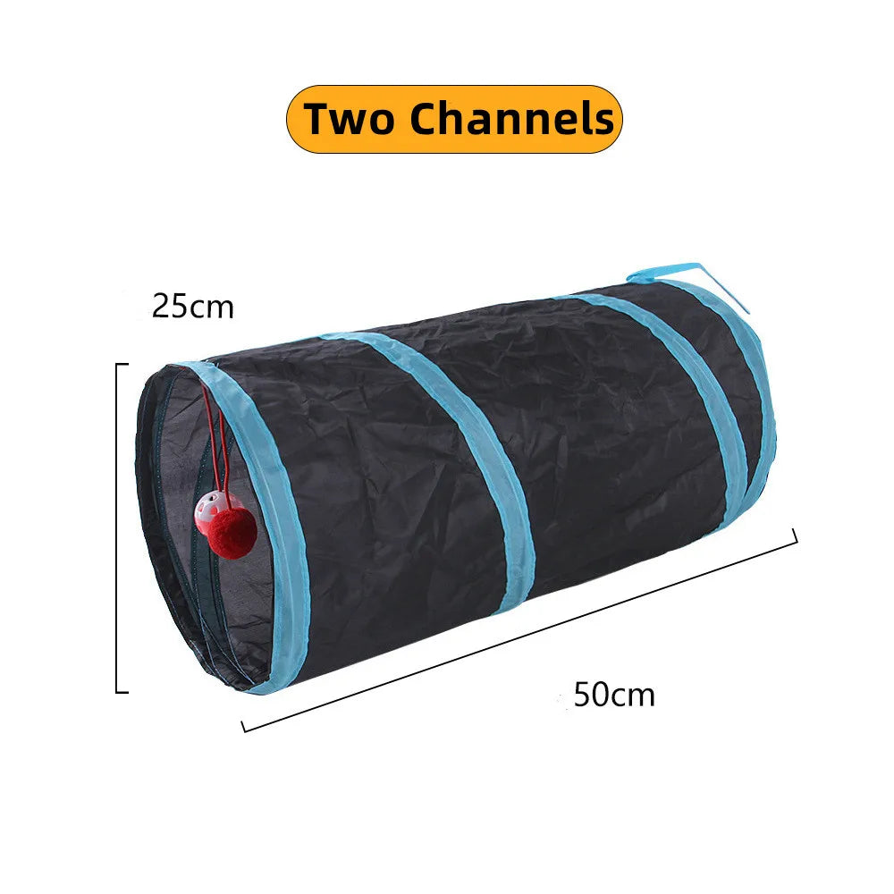 Foldable Cat Tunnel Toy – Interactive Play Tube for Indoor Pets