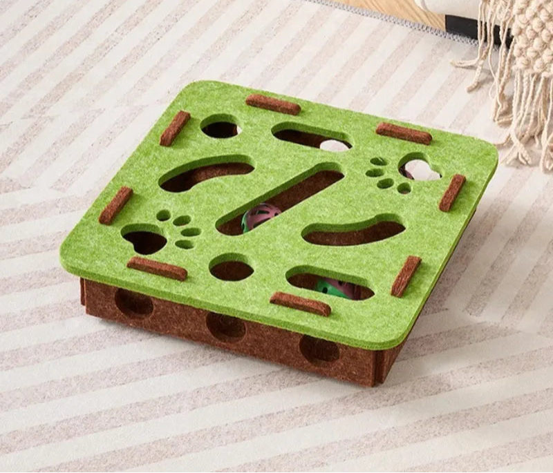 Amor Interactive Cat Toy – Scratcher, Playhouse & Ball Launcher