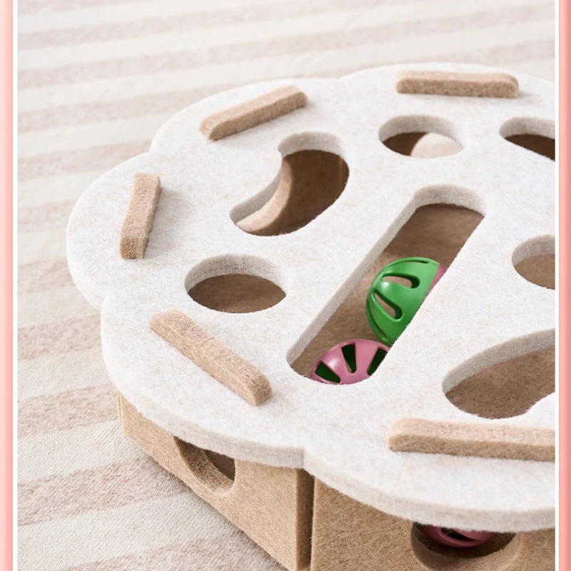 Amor Interactive Cat Toy – Scratcher, Playhouse & Ball Launcher