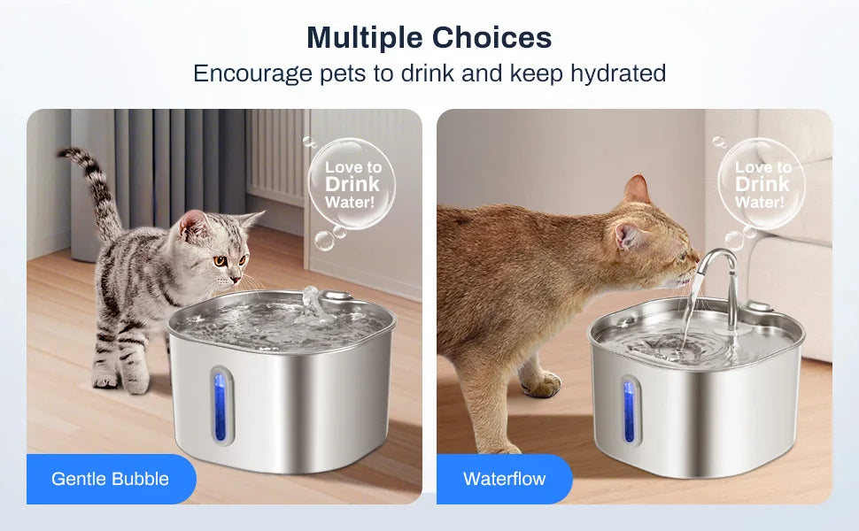 Stainless Steel Cat Fountain 2.2L