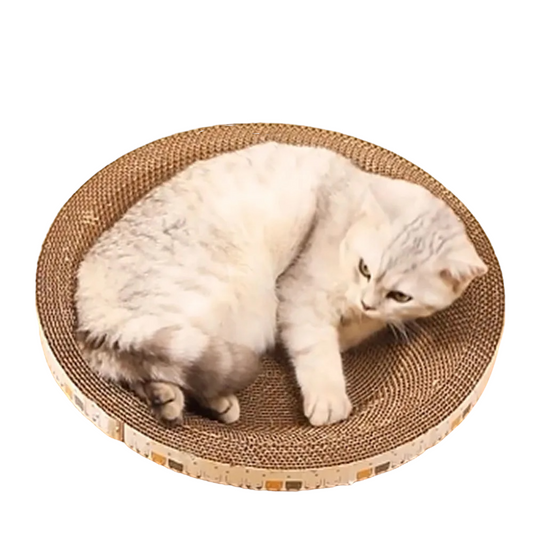 Large Cat Scratcher Lounge – Durable Corrugated Cardboard Bed