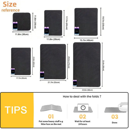 Non-Slip Waterproof Cat Litter Mat – Easy Clean & Litter Trap Pad