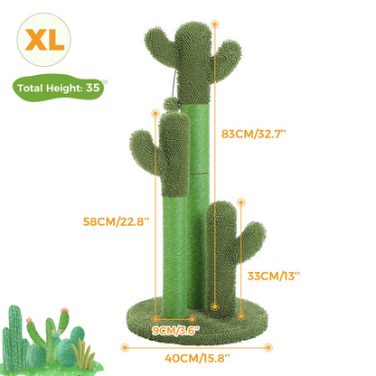 Cactus Cat Scratching Post with Interactive Ball