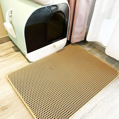 Non-Slip Waterproof Cat Litter Mat – Easy Clean & Litter Trap Pad