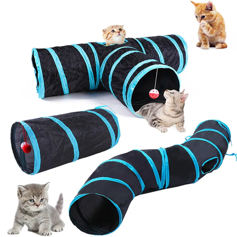 Foldable Cat Tunnel Toy – Interactive Play Tube for Indoor Pets