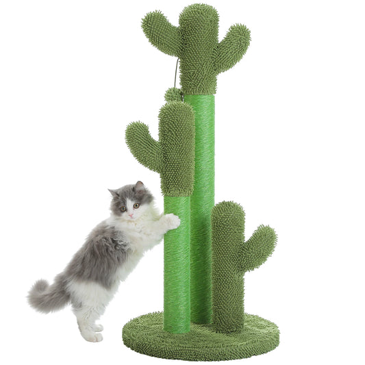 Cactus Cat Scratching Post with Interactive Ball