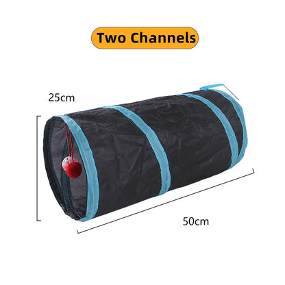 Foldable Cat Tunnel Toy – Interactive Play Tube for Indoor Pets