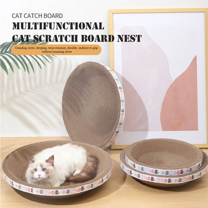 Large Cat Scratcher Lounge – Durable Corrugated Cardboard Bed